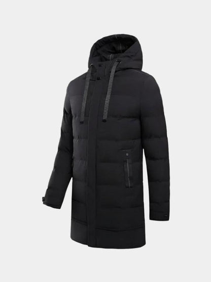 Arnulf | Schwarze Steppjacke mit Kapuze