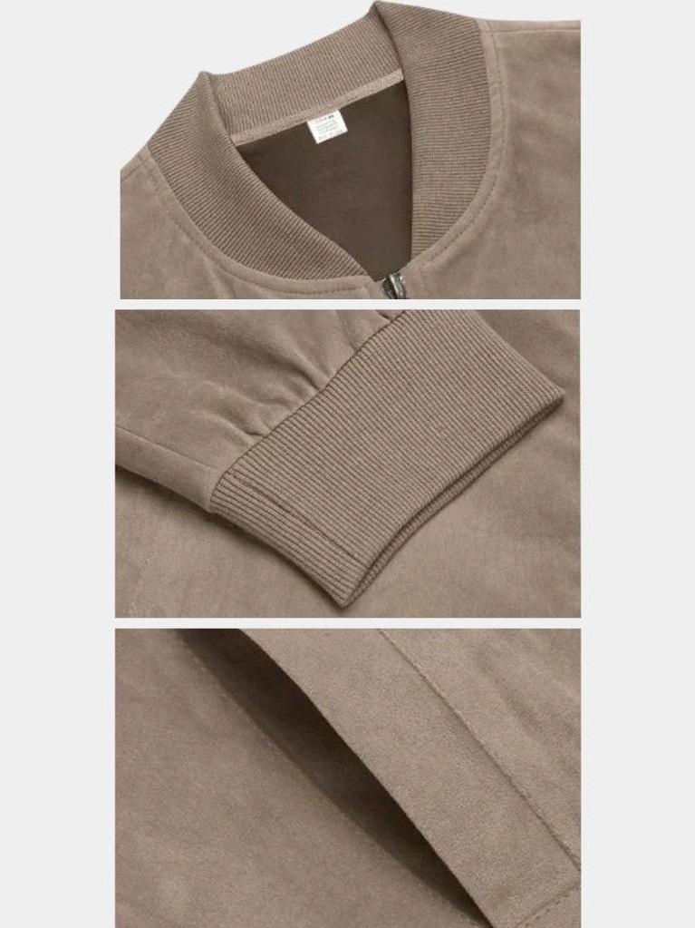 Anselm-Maria | Taupefarbene Bomberjacke