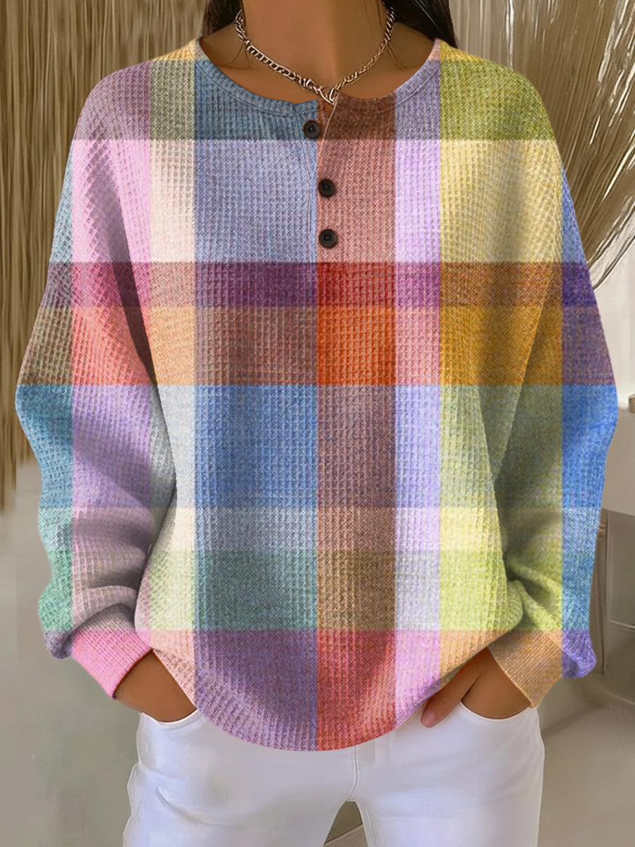 Antje | Pullover mit Karomuster in Pastell