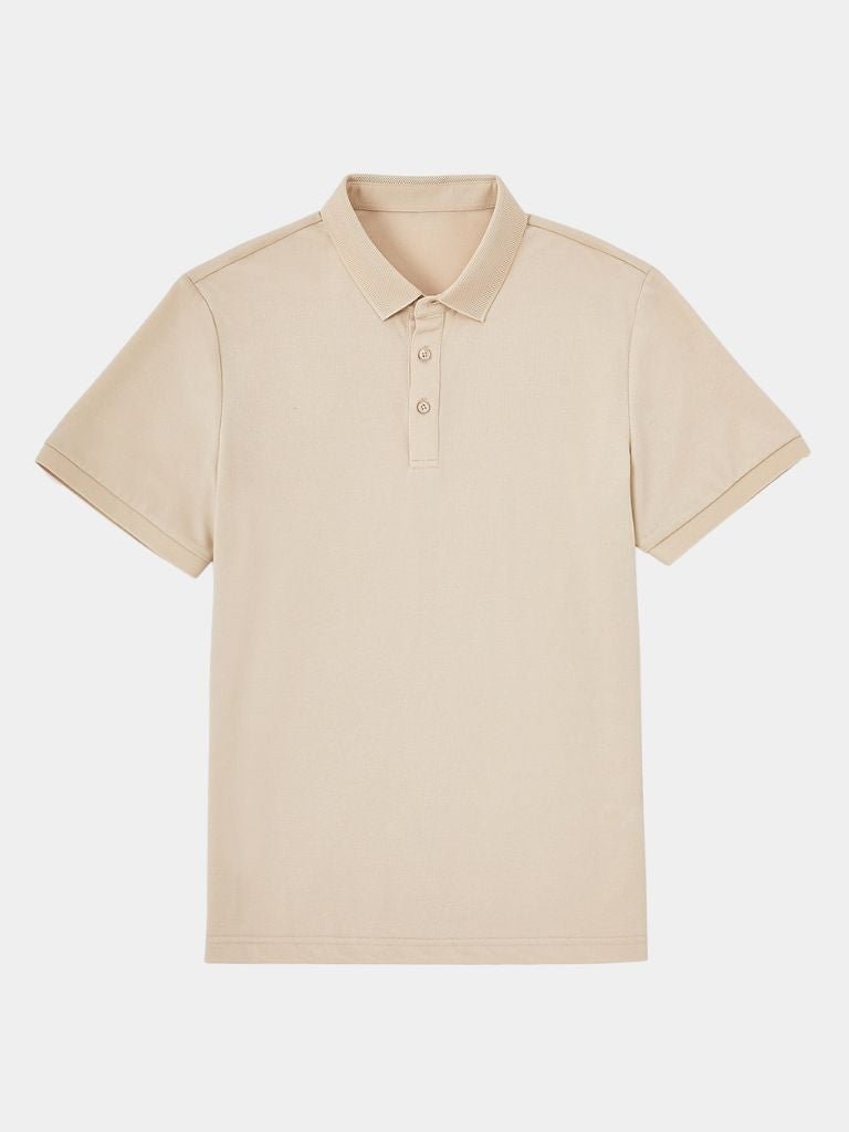 Achim | Klassisches cremefarbenes Poloshirt
