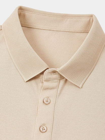 Achim | Klassisches cremefarbenes Poloshirt