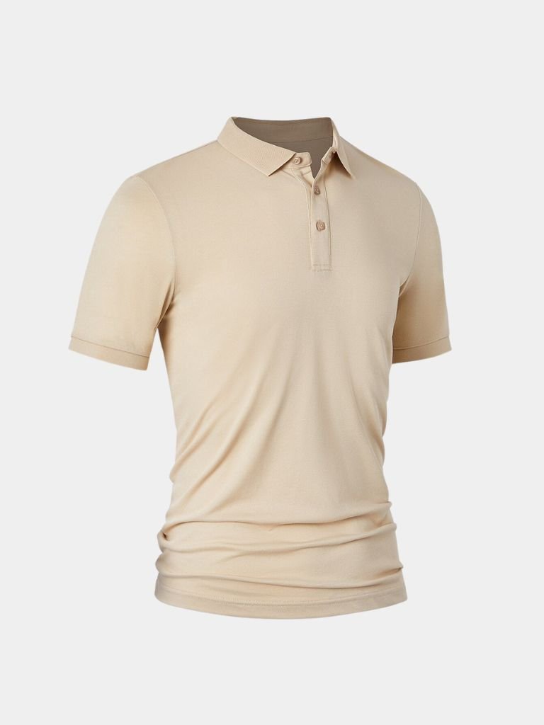 Achim | Klassisches cremefarbenes Poloshirt