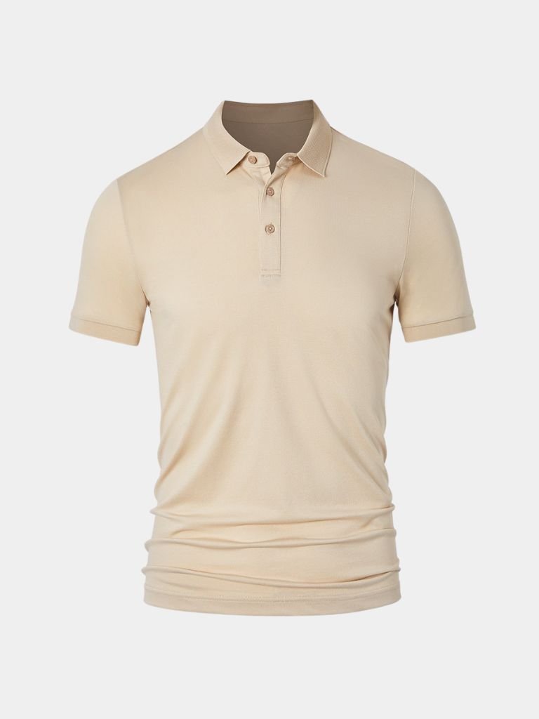 Achim | Klassisches cremefarbenes Poloshirt