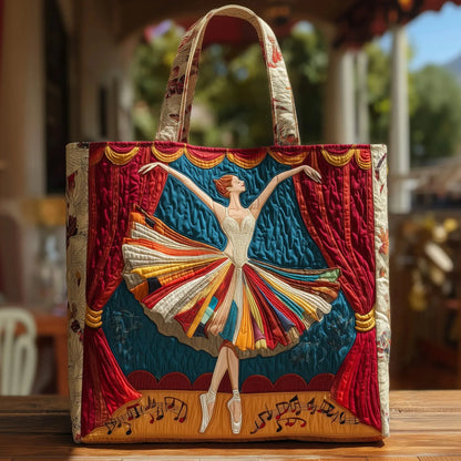 Emilia | Gesteppte Tragetasche mit Motiv Elegante Ballerina