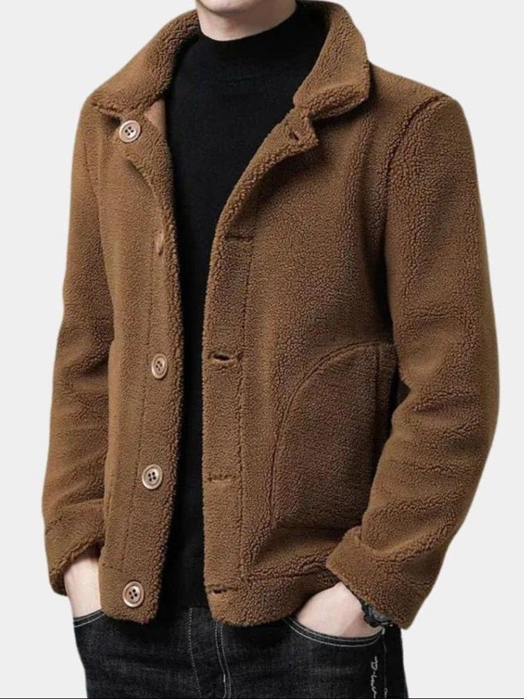 Benjamin | Camelfarbene Jacke mit Knopfleiste