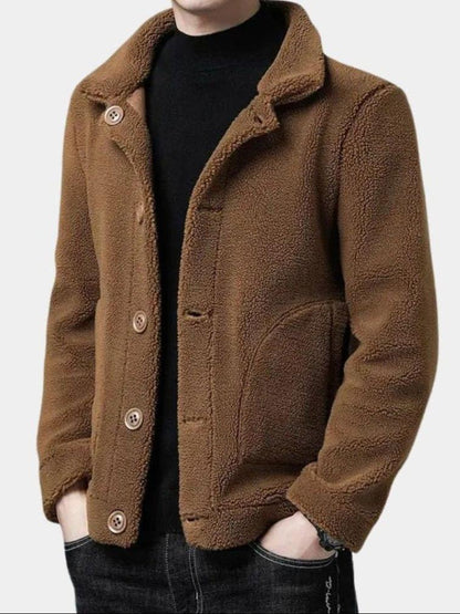 Benjamin | Camelfarbene Jacke mit Knopfleiste