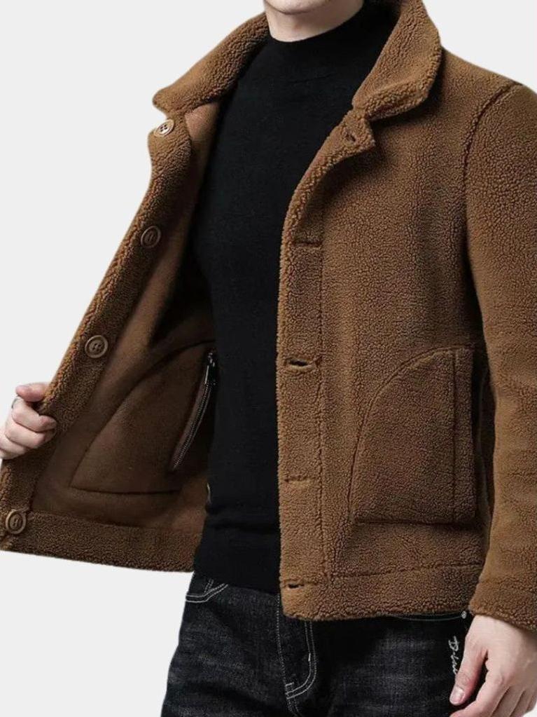 Benjamin | Camelfarbene Jacke mit Knopfleiste