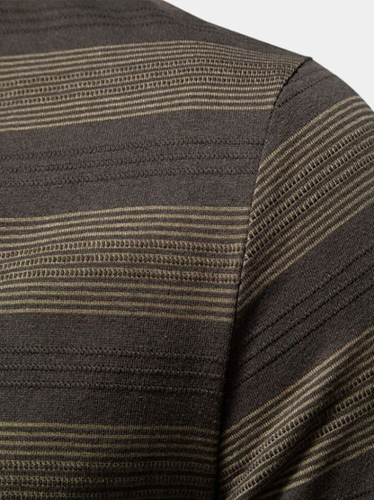 Benjamin | Grau gestreiftes Poloshirt