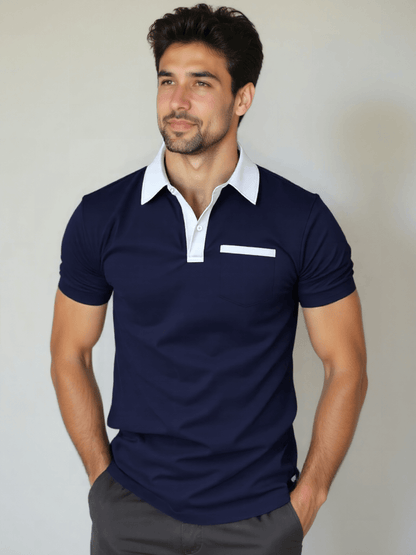 Björn | Poloshirt mit Kontrastkragen