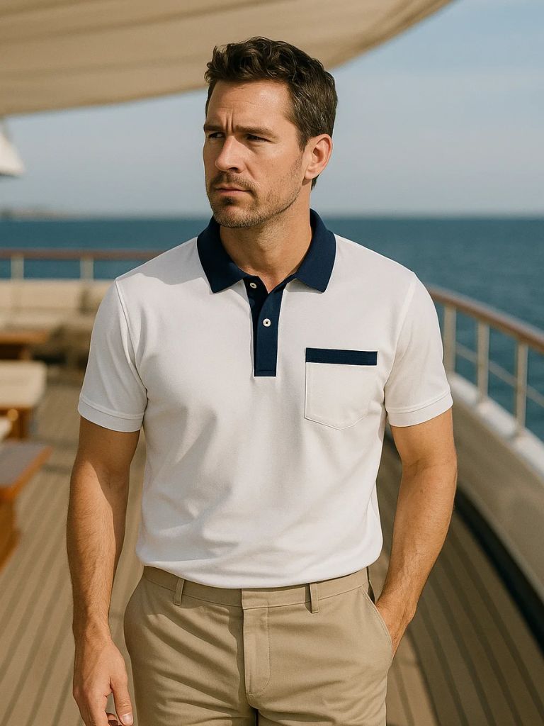 Björn | Poloshirt mit Kontrastkragen