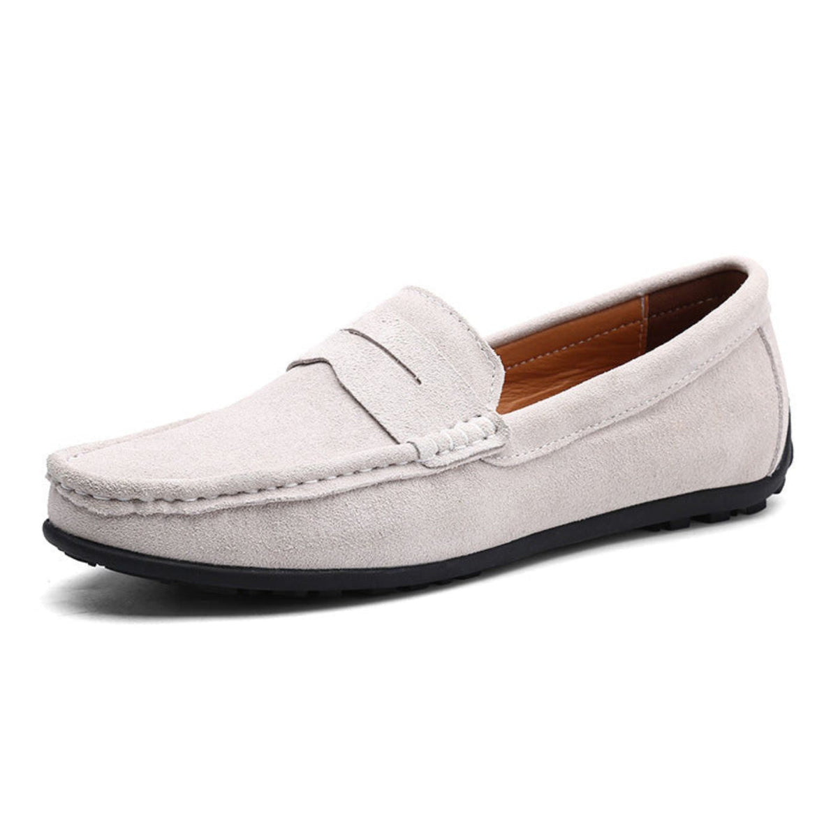 Gregor | Blaue Loafer in Veloursoptik