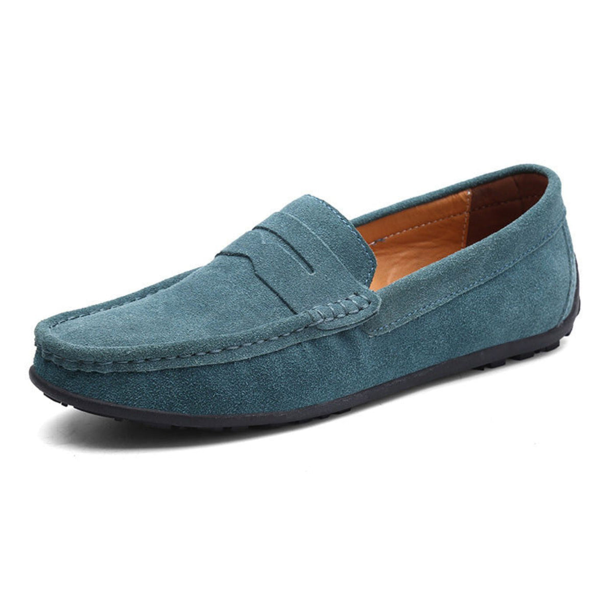Gregor | Blaue Loafer in Veloursoptik