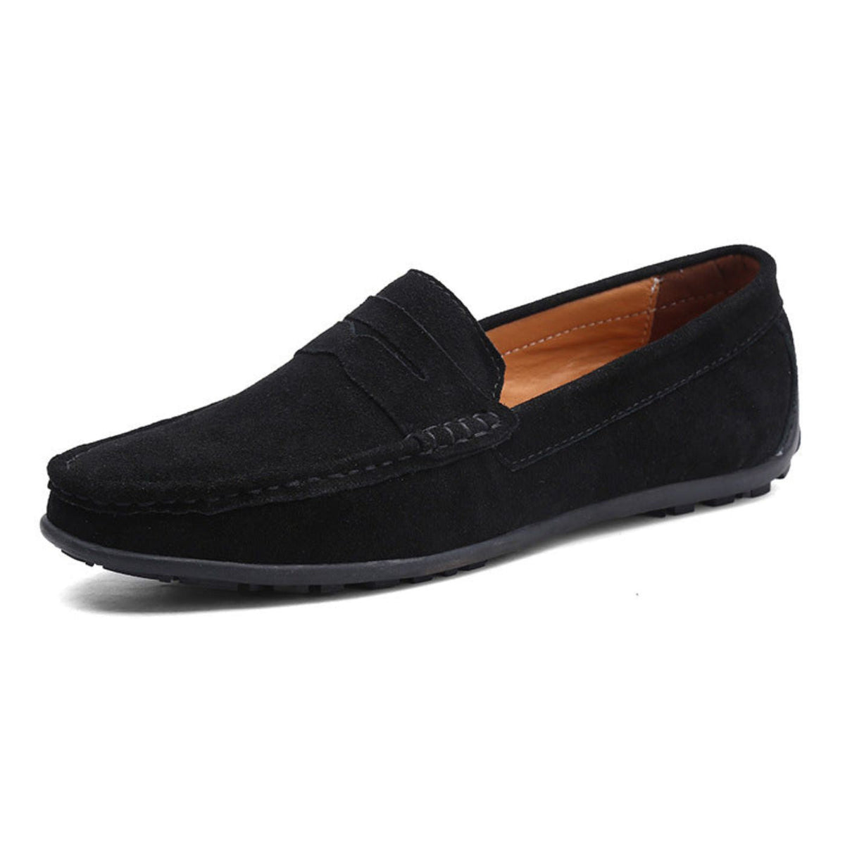 Gregor | Blaue Loafer in Veloursoptik