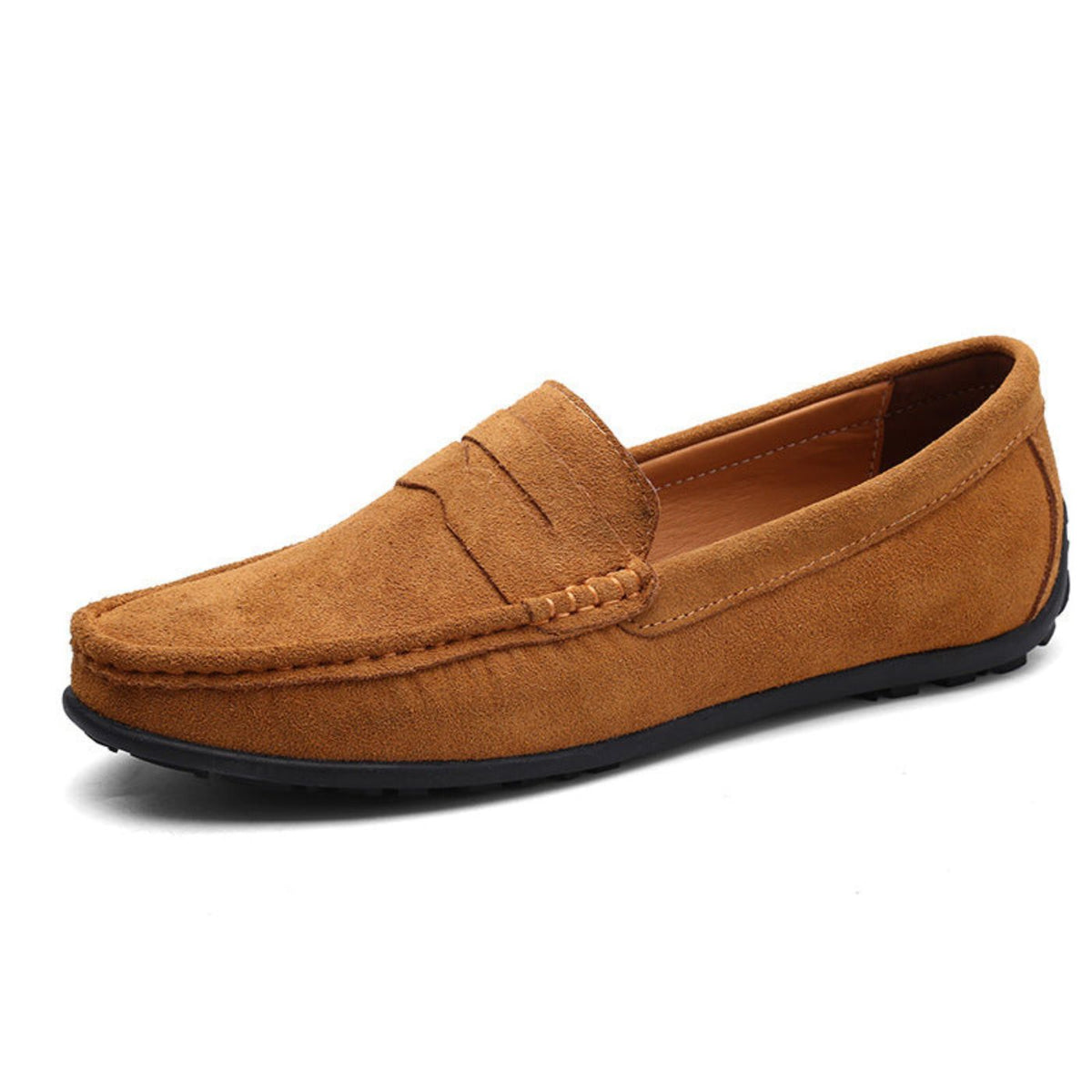 Gregor | Blaue Loafer in Veloursoptik