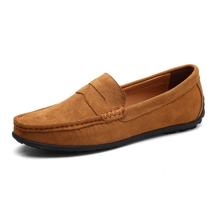 Gregor | Blaue Loafer in Veloursoptik