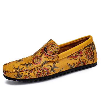 Ralf | Loafer in Lederoptik mit floralem Prägemuster