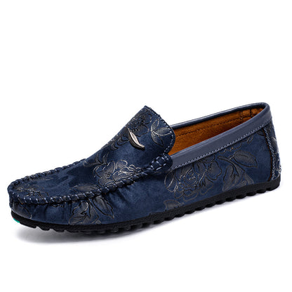 Ralf | Loafer in Lederoptik mit floralem Prägemuster