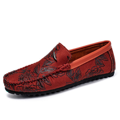 Ralf | Loafer in Lederoptik mit floralem Prägemuster