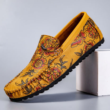 Ralf | Loafer in Lederoptik mit floralem Prägemuster