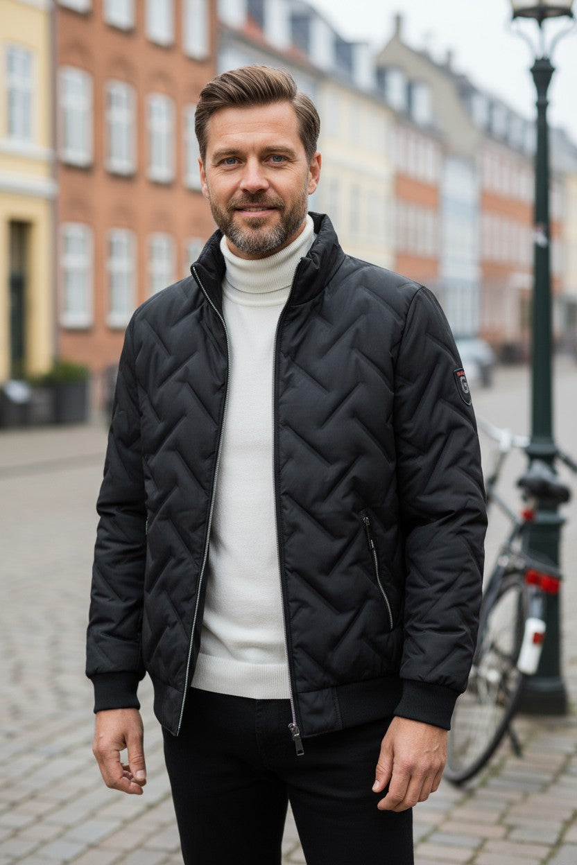 Bruno | Schwarze Steppjacke
