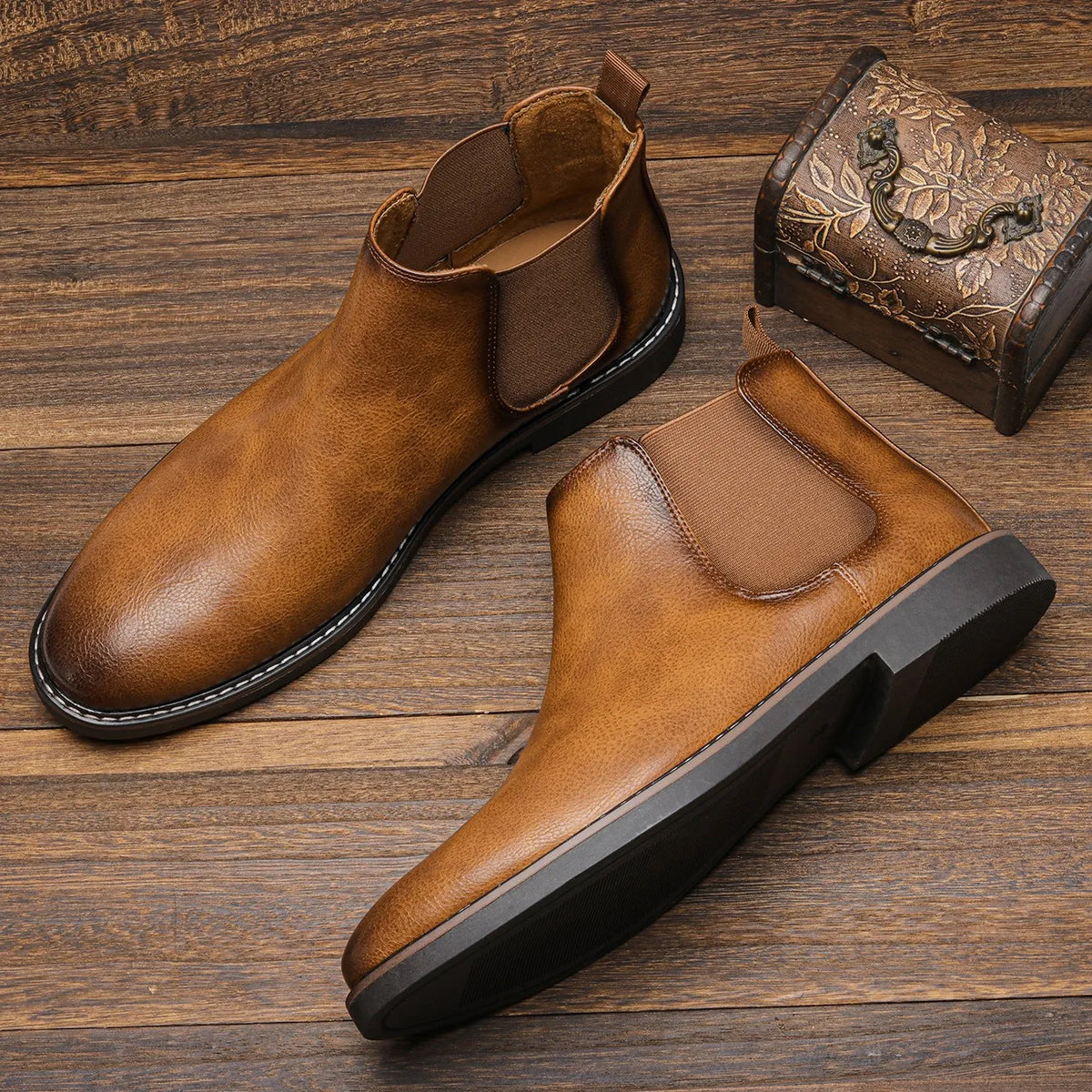 Burkhard | Klassische braune Chelsea-Boots