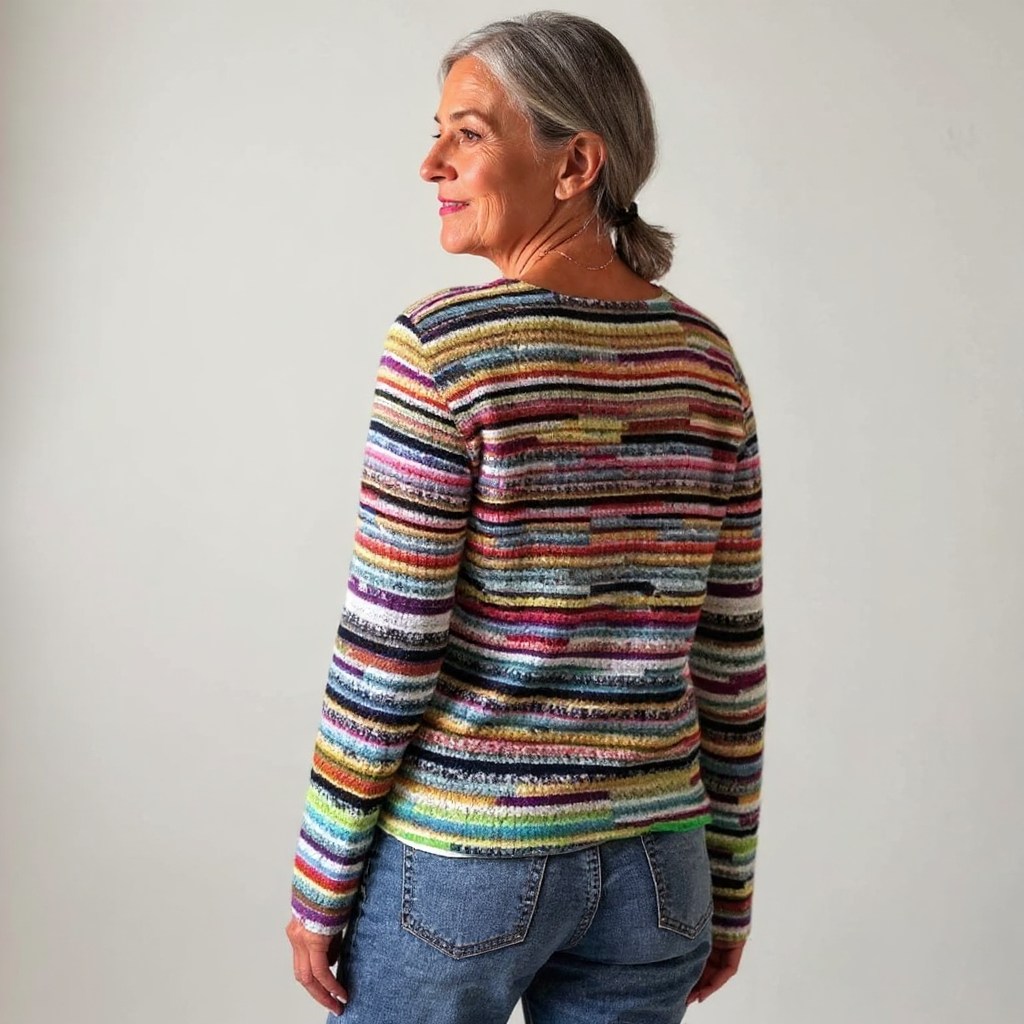 Bettina | Bunt gestreifter Strickpullover
