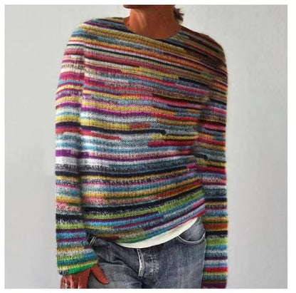 Bettina | Bunt gestreifter Strickpullover