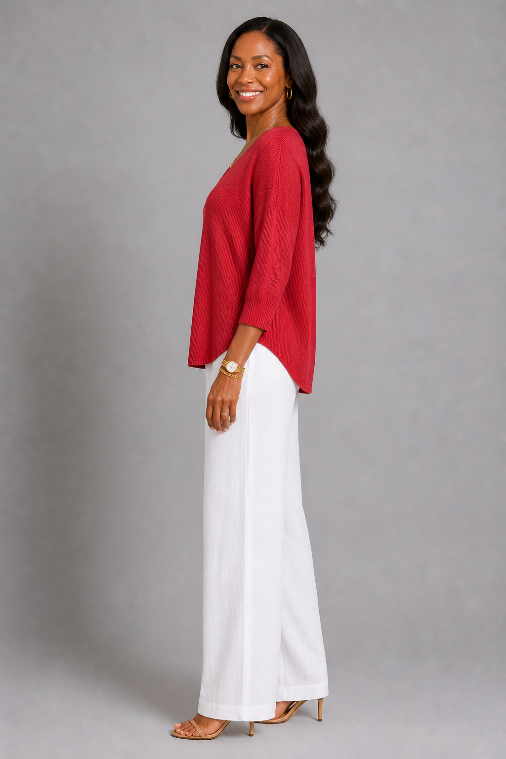 Erna | Stricktop in Rot