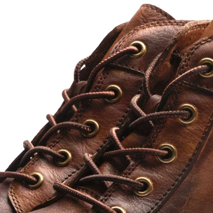 Carsten | Braune Vintage-Schnürstiefel