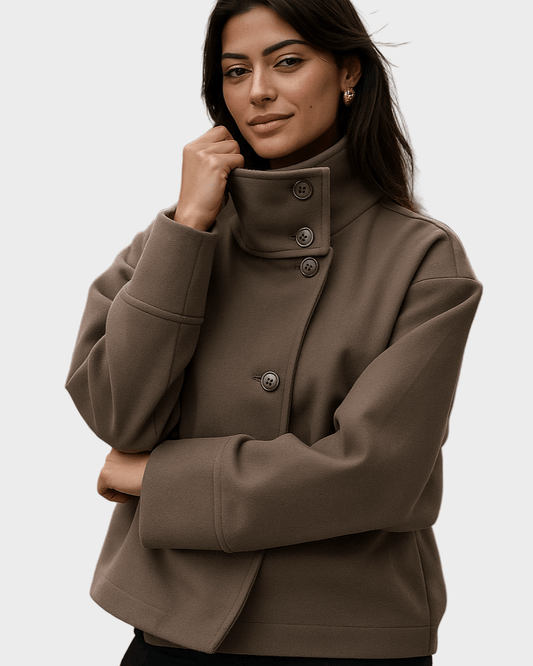 Camilla | Jacke mit hohem Kragen und Knöpfen