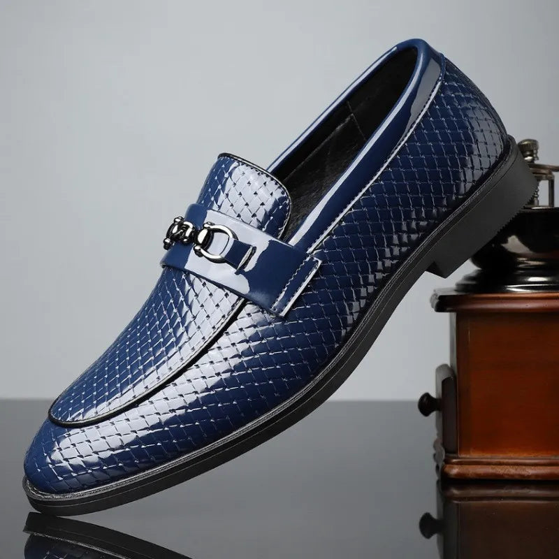 Uwe | Weiße elegante Loafer in Lederoptik
