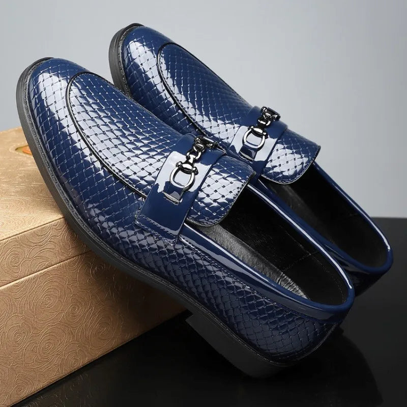 Uwe | Weiße elegante Loafer in Lederoptik