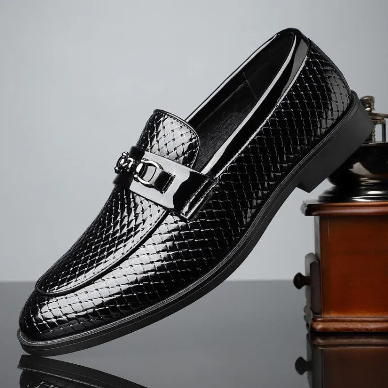 Uwe | Weiße elegante Loafer in Lederoptik