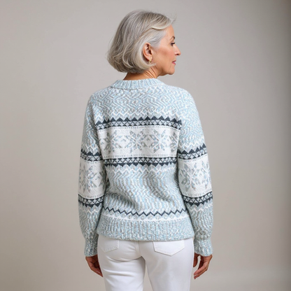 Christel | Norwegerpullover in Puderblau