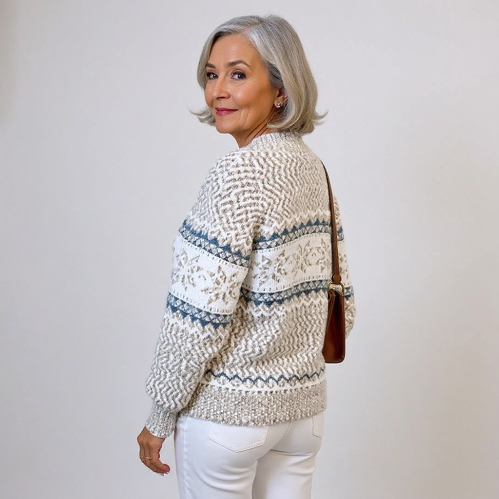 Christel | Norwegerpullover in Puderblau
