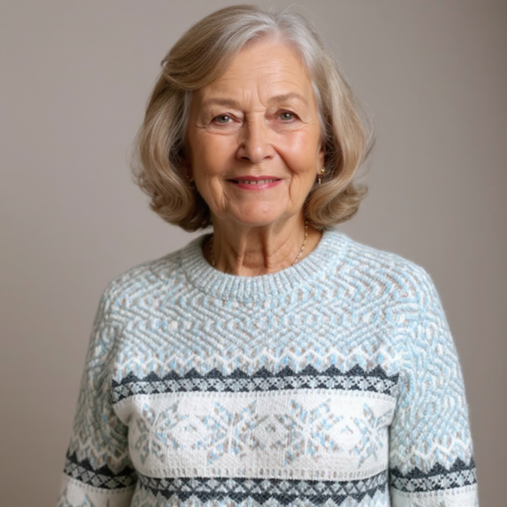 Christel | Norwegerpullover in Puderblau