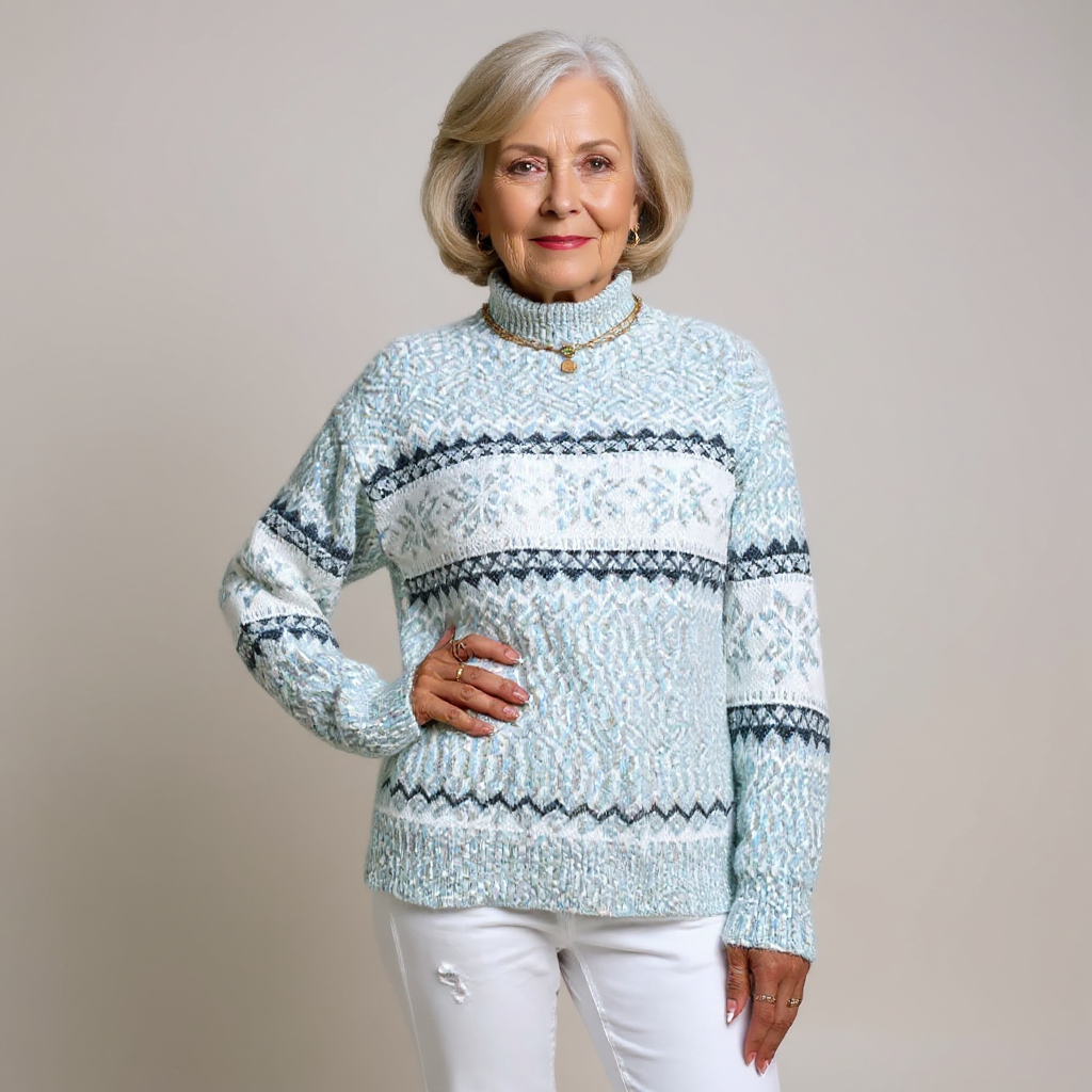 Christel | Norwegerpullover in Puderblau
