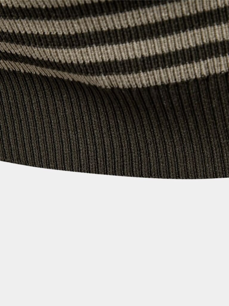 Konstantin | Dunkelblau gestreiftes Poloshirt