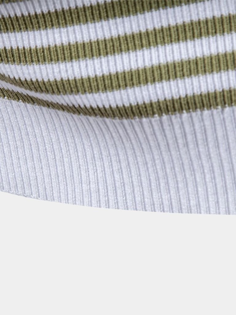 Konstantin | Dunkelblau gestreiftes Poloshirt