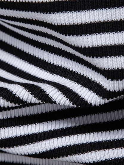 Konstantin | Dunkelblau gestreiftes Poloshirt