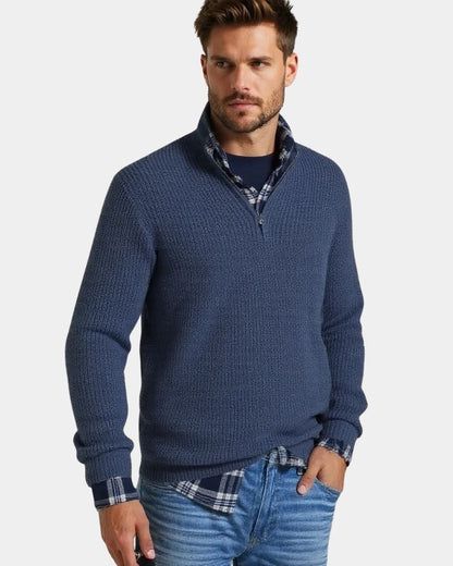 Kaspar | Dunkelblauer Struktur-Troyer