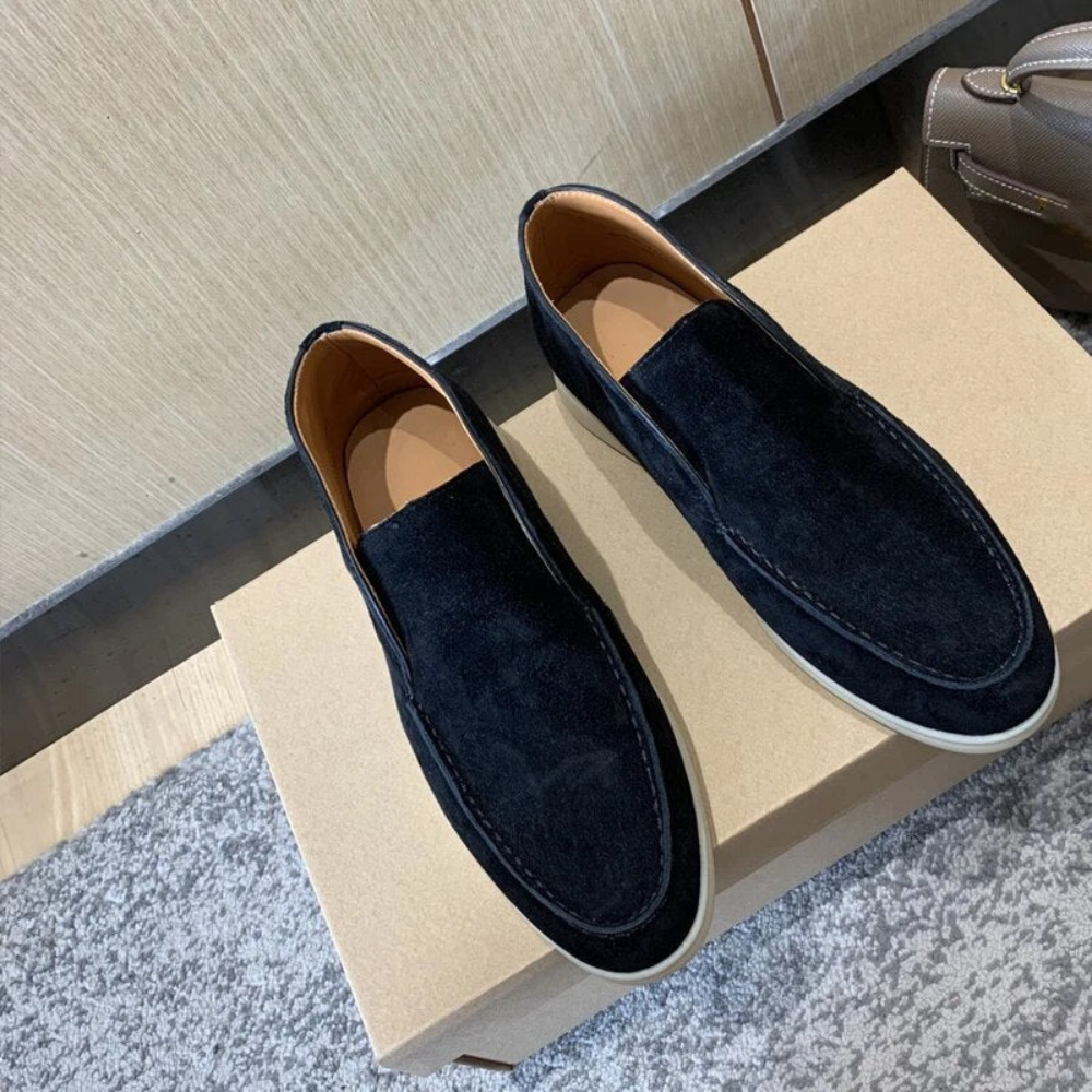 Jens | Freizeit-Loafer in Veloursoptik