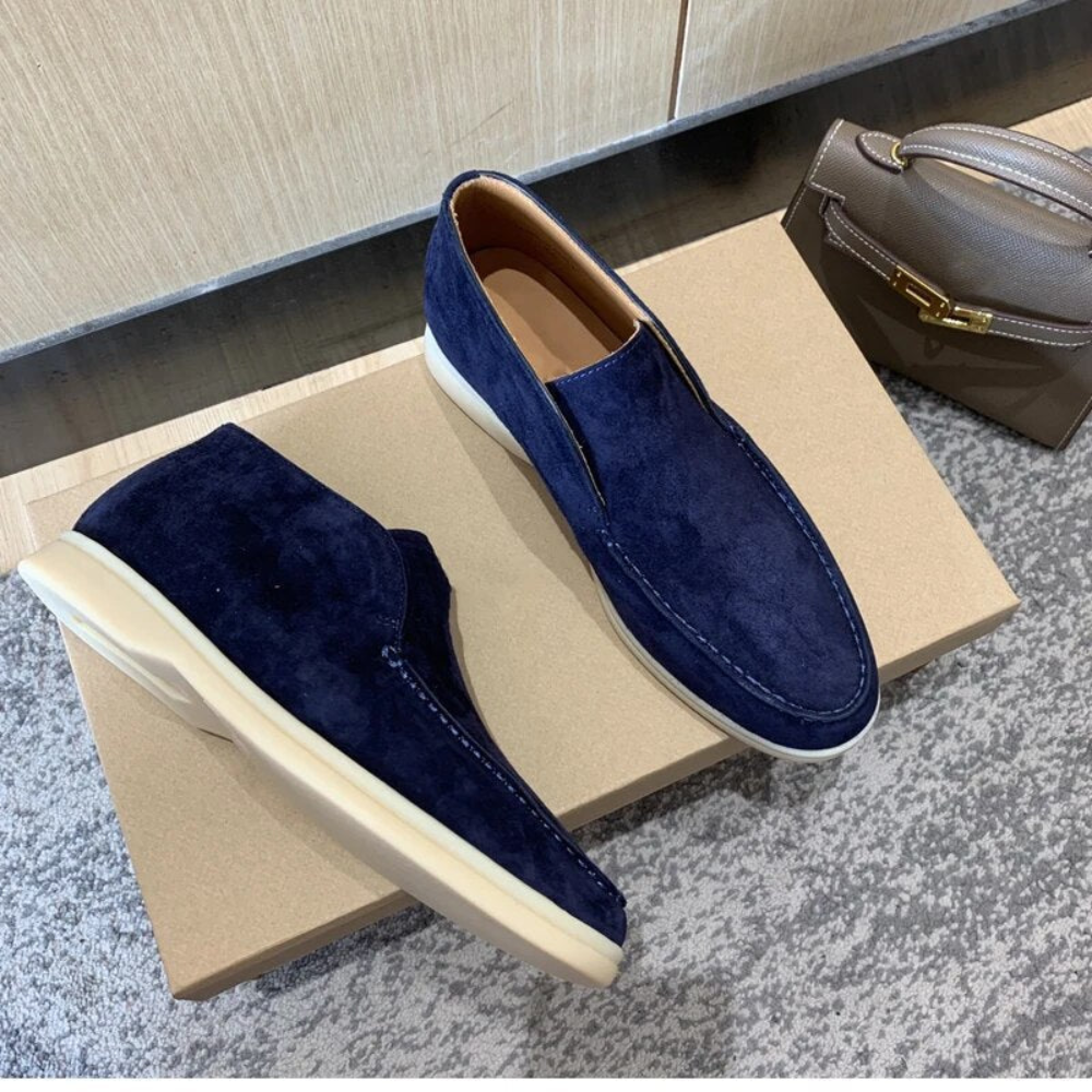 Jens | Freizeit-Loafer in Veloursoptik