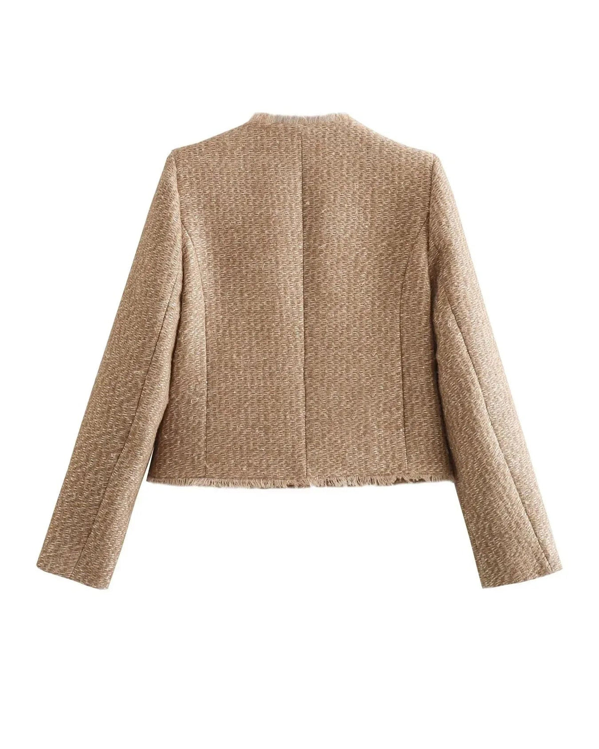 Cecily | Beige Strukturjacke