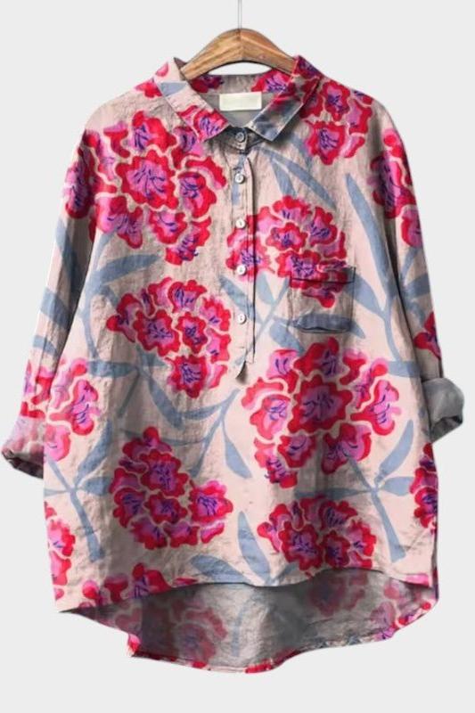Cäcilie | Bluse mit großem Blütenmuster