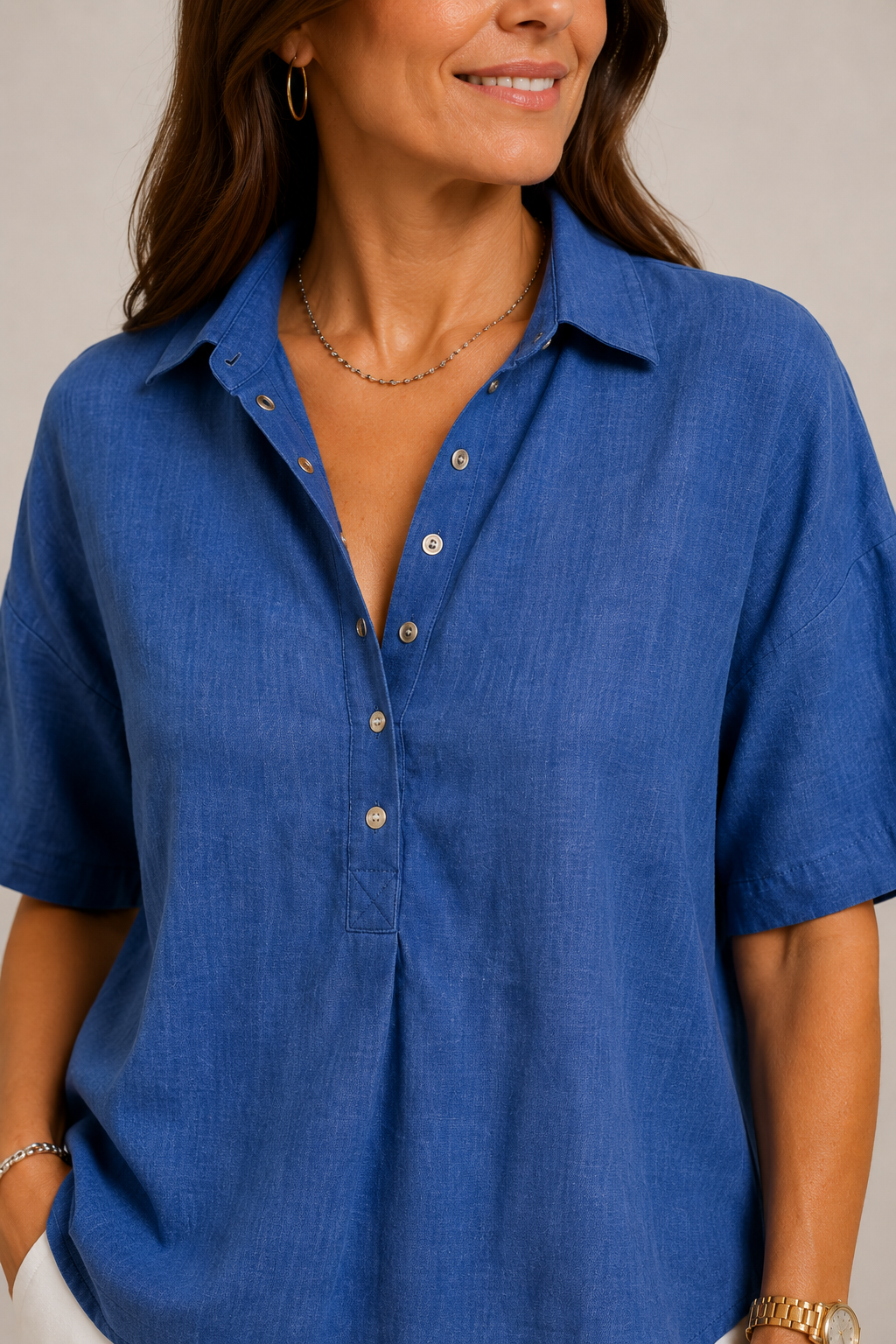 Christine | Bluse in Leinenoptik
