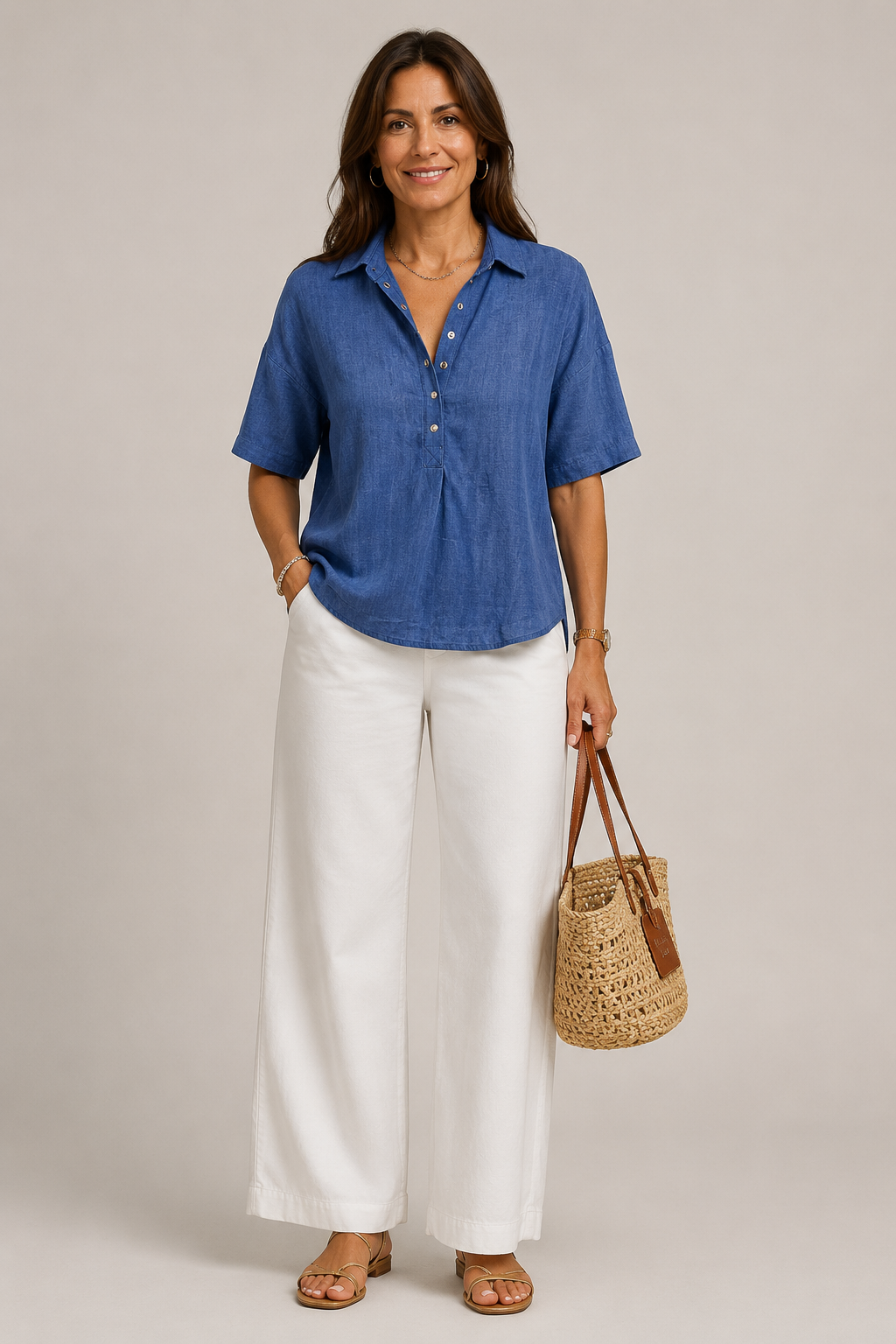 Christine | Bluse in Leinenoptik
