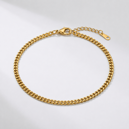 Carina Gold | Fußkettchen mit Panzerkette