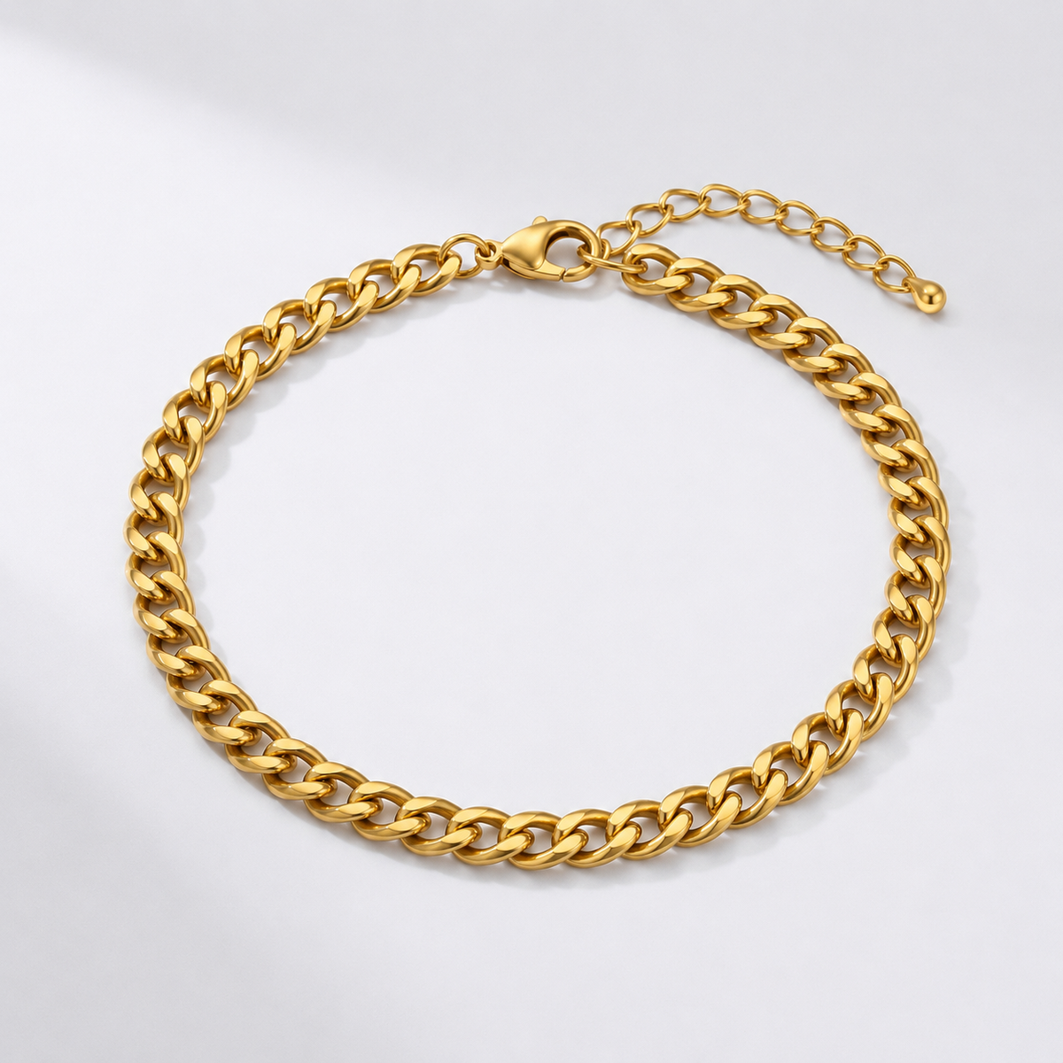 Carina Gold | Fußkettchen mit Panzerkette