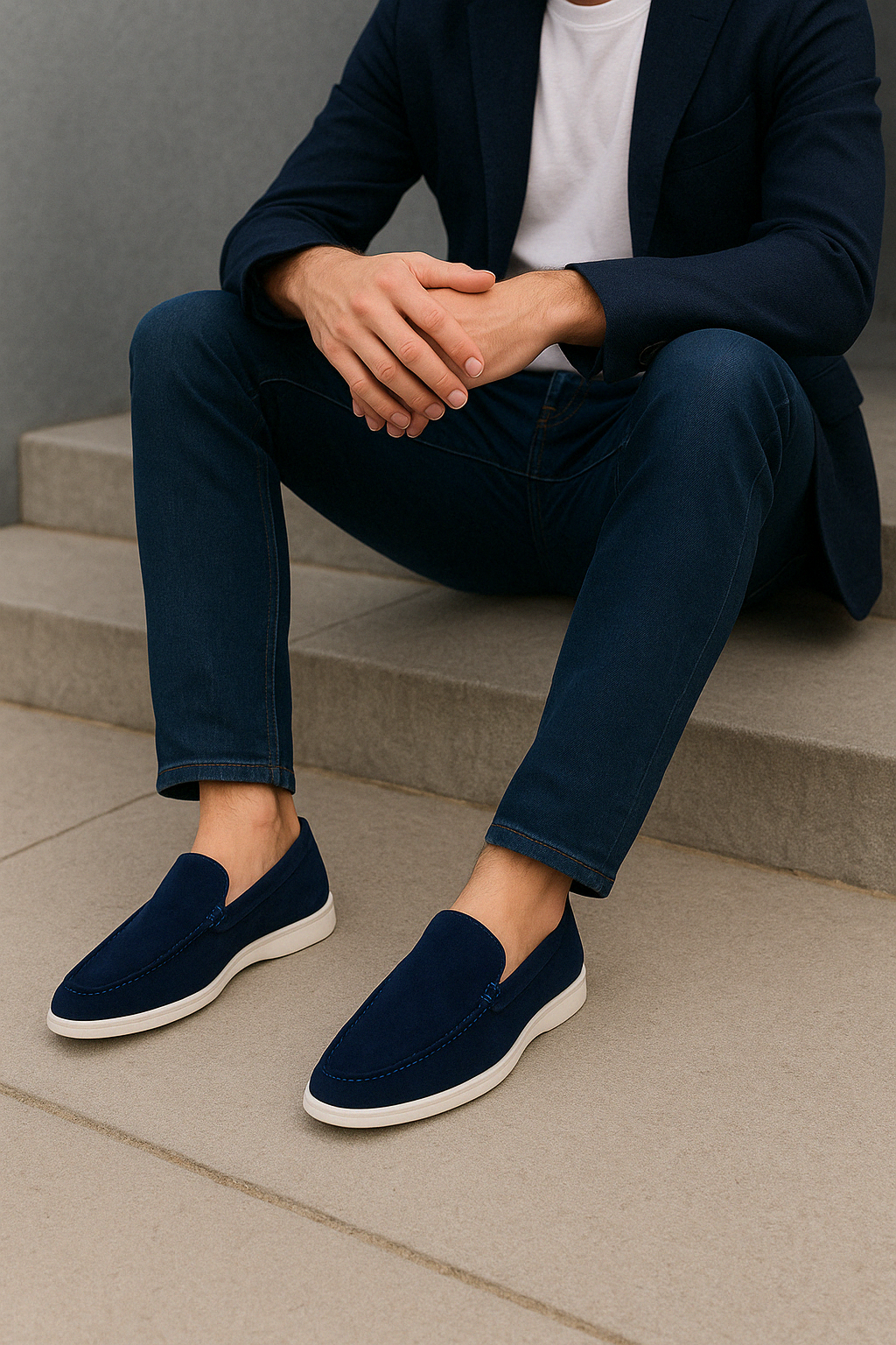 Gerd | Klassische Loafer in Veloursoptik